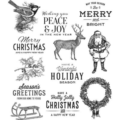 Stampers Anonymous Tim Holtz Cling Stamps -  Festive Overlay